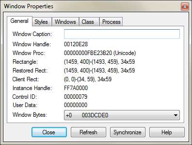"Window Properties" window